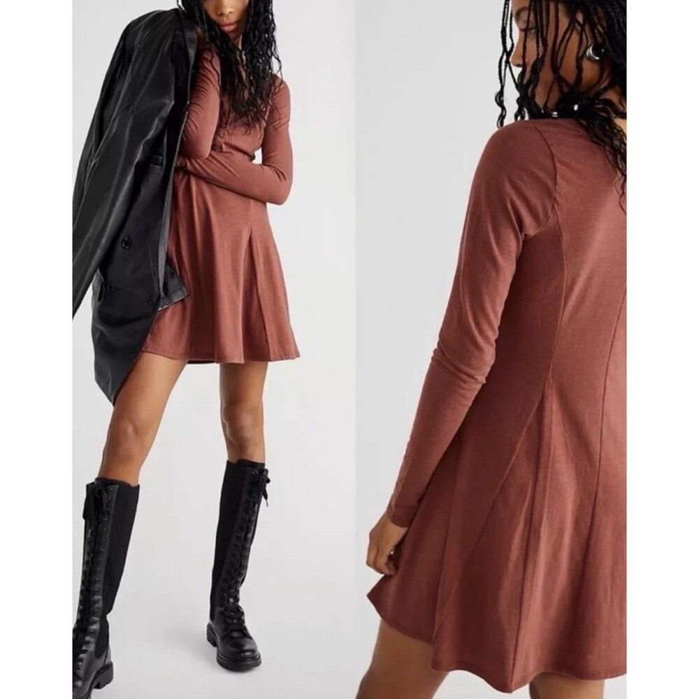 Free People Beach Miles Of Henley Dress LL Womens SZ S ,Boho,Hippie, NWT $70